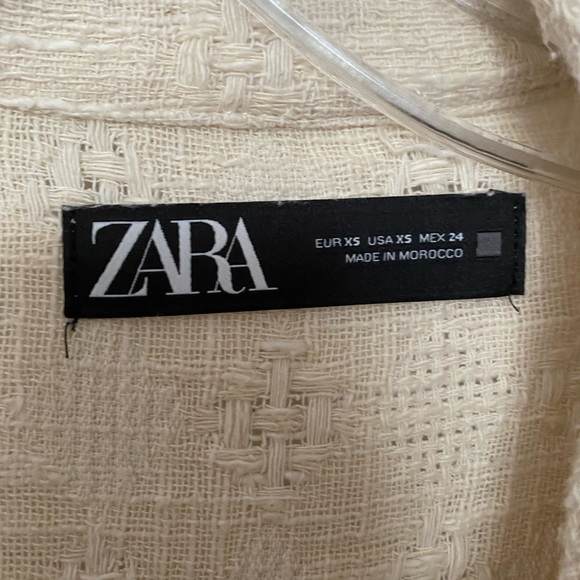 Zara STRUCTURED FRAYED OVERSHIRT - Picture 2 of 6